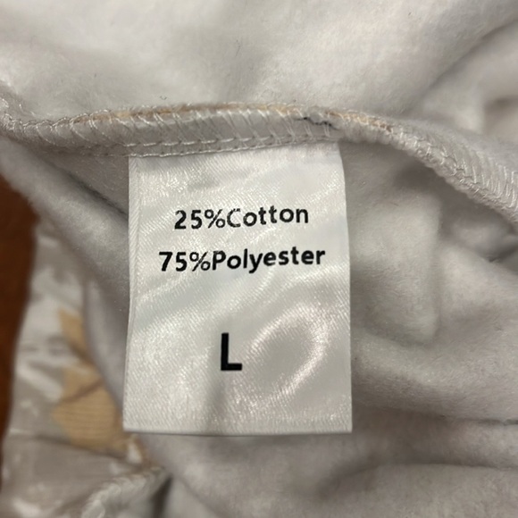 Eutten cream and grey high waisted fleece jogger sweat pants size large new - Picture 11 of 13